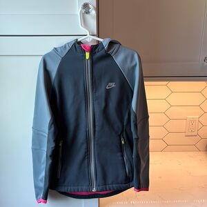 Nike Black and Gray Jacket with Pink Accents